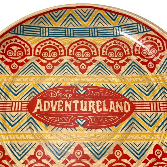 Disney Adventureland Enchanted Tiki 9" Bamboo Plate Menehune Parks Exclusive - Picture 2 of 8